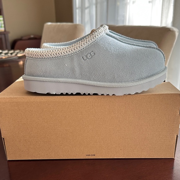 UGG Kids' Tasman II Light Gray / Blue Slippers - Picture 3 of 6